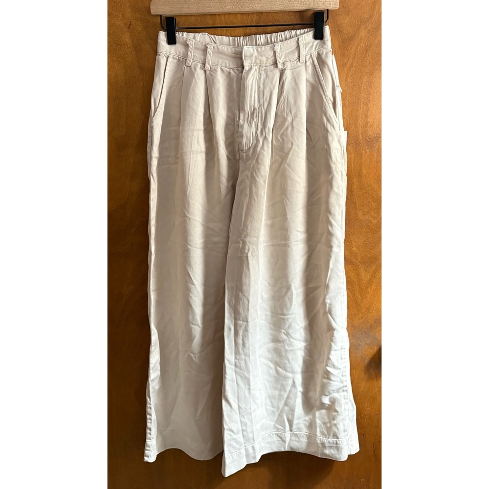 Young Fabulous & Broke Cream Wide Leg Pleated Pants NWT Lyocell Office Boho Y2K
